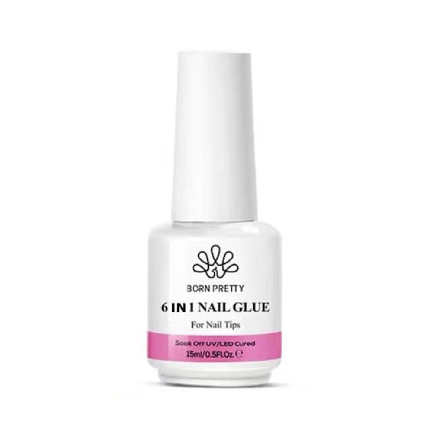 BORN PRETTY 15ml 6-in-1 Nail Glue, Base, Extending, Strengthener Gel