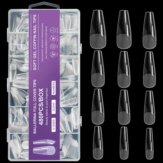 Ballerina Soft Gel Nail Tips 480pcs