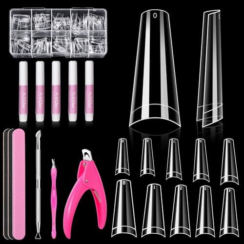 Clear Acrylic Nail Tips Set
