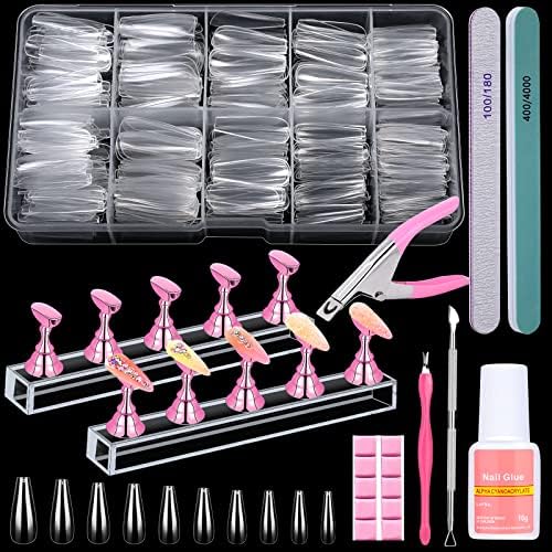 Clear Acrylic Nail Tips Set