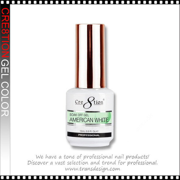 Cre8tion Gel American White
Soft White 0.5 oz