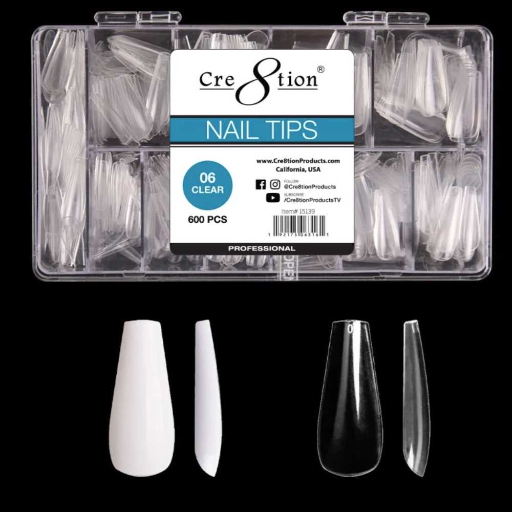 Cre8tion Natural Nail Tips 600pcs