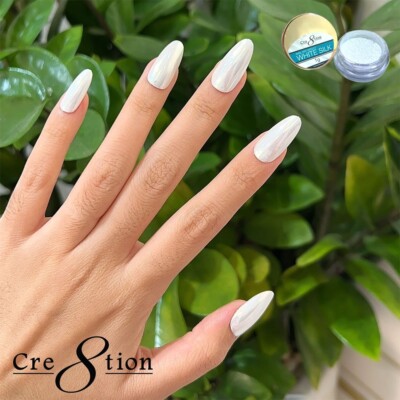 Cre8tion White Silk Nail Art Effect