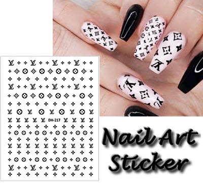 Designer Logo Nail Stickers
