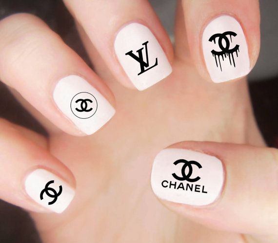 Designer Logo Nail Stickers