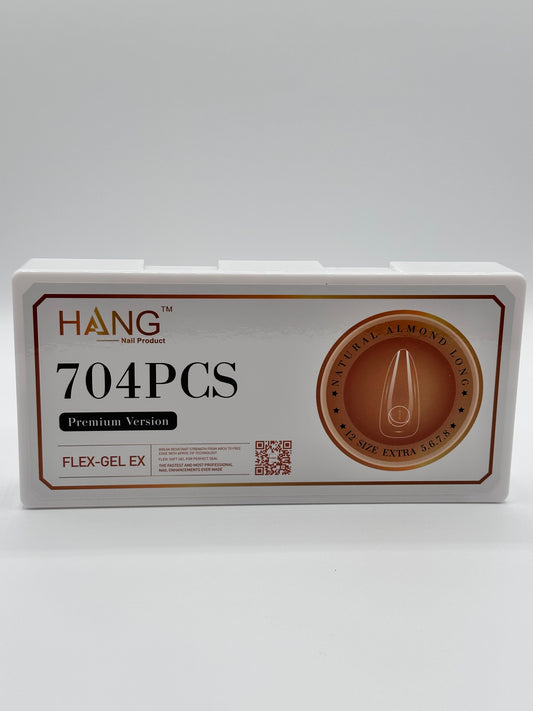 HANG Flex Gel-X, Round Long Nail Tips 704PCS
