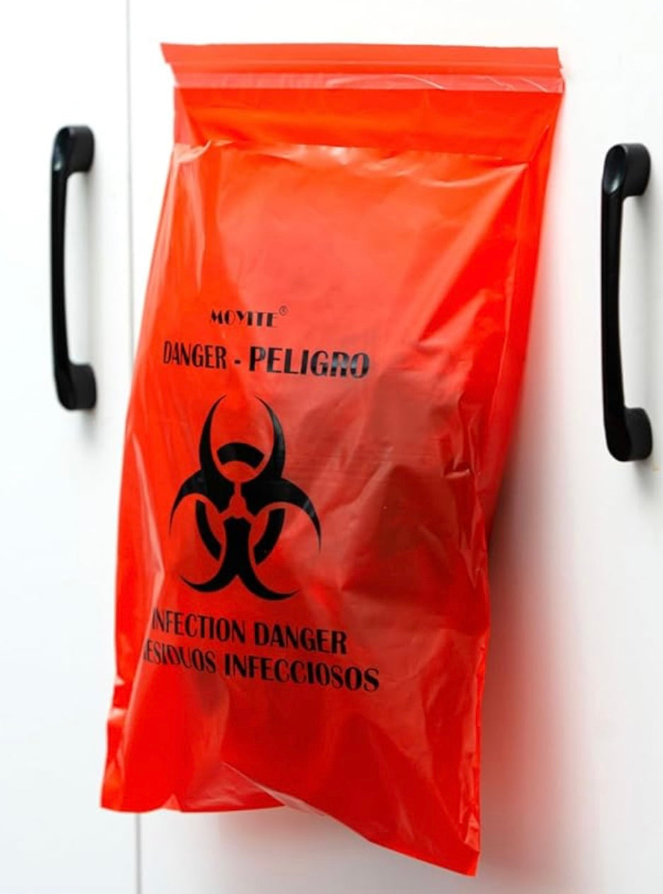Biohazard/Hazardous Materials Disposable Bags- 5 count