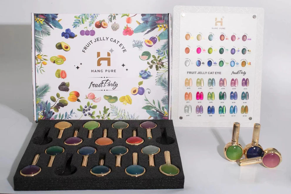 HANG Fruit Cat Eye Collection – 18 Colors (85 – 102) | Fruit-Inspired Magnetic Gel + Display