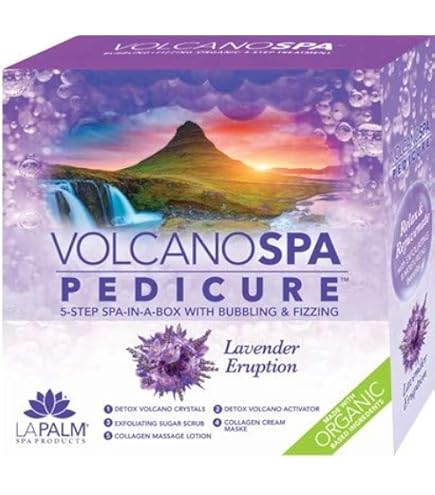LA PALM Volcano Spa Eruption Pedicure 6-Step Spa in a Box Romance
