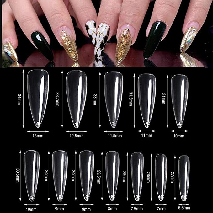 Medium Stiletto Soft Gel Tips