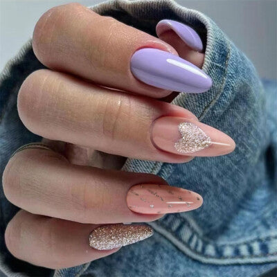 Sparkly Heart Nail Decals