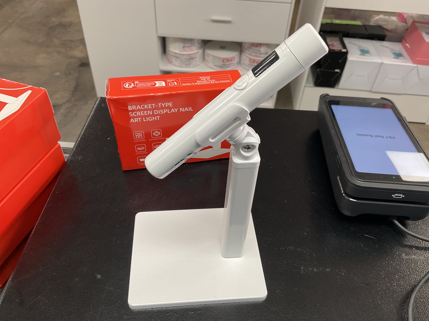 Wireless Handheld UV Flash Cure Lamp with Stand- White