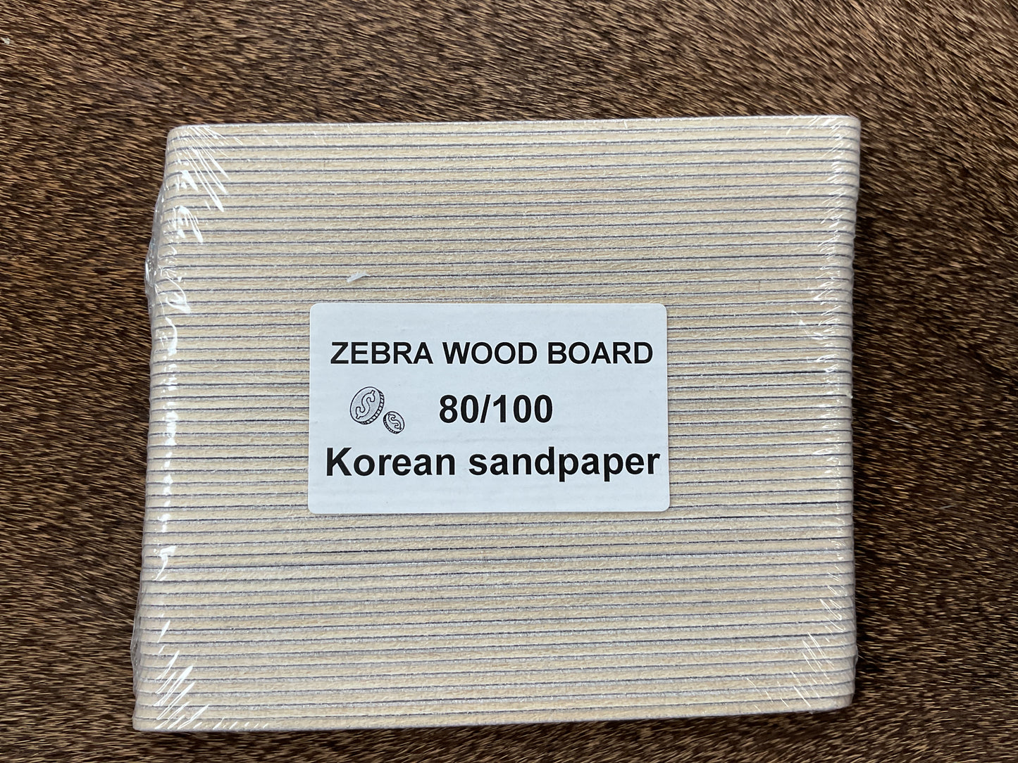 Zebra Wood Board Sandpaper 50 Pack