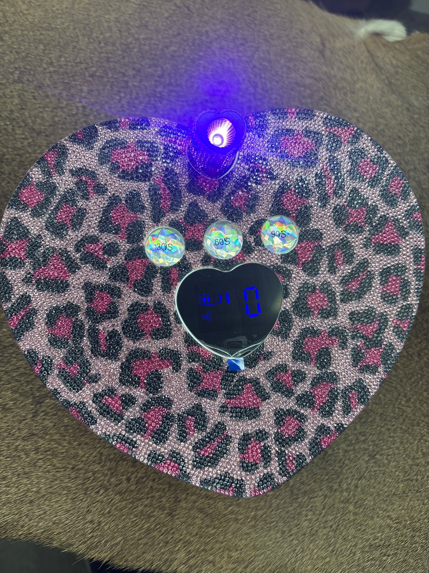Cordless Leopard Print 86-watt Nail Lamp w/ Flash Cure