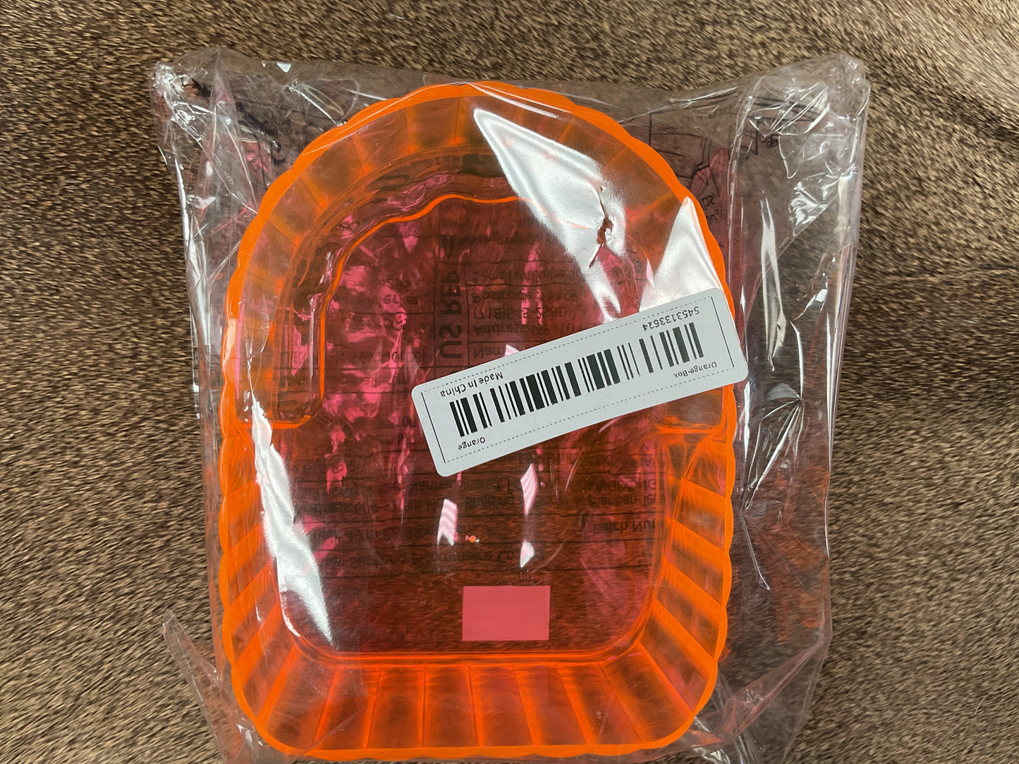 Orange Transparent Finger Soak Bowl