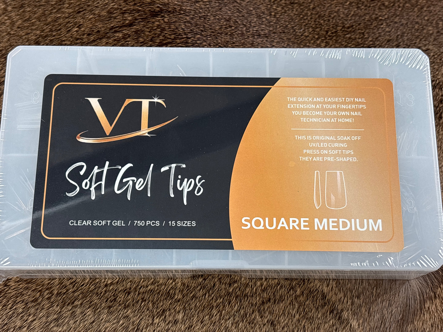 VT Soft Gel-X Tips. Square Medium