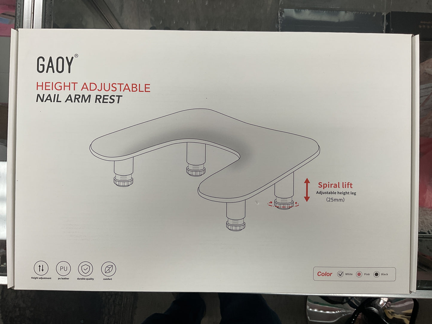 GAOY Adjustable Nail Arm Rest