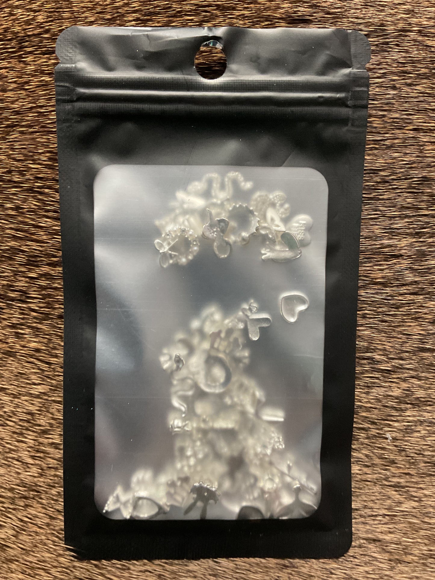 Clear Acrylic Nail Charm Set