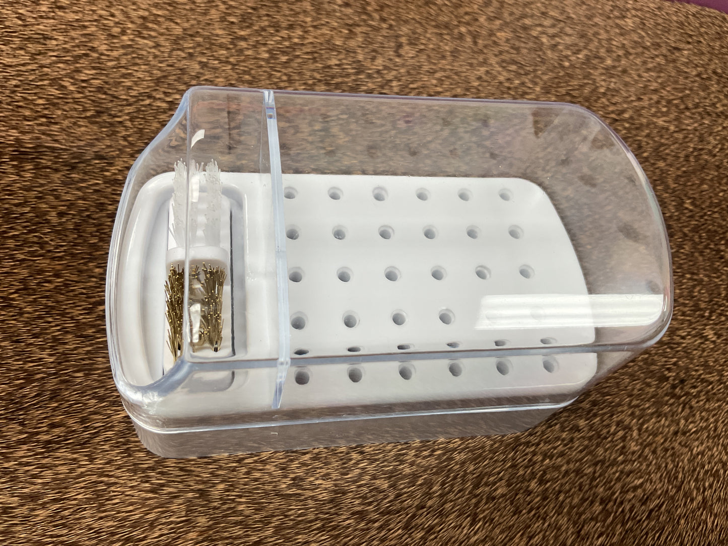 Nail Drill Bit Organizer with Brushes- 30 Holes