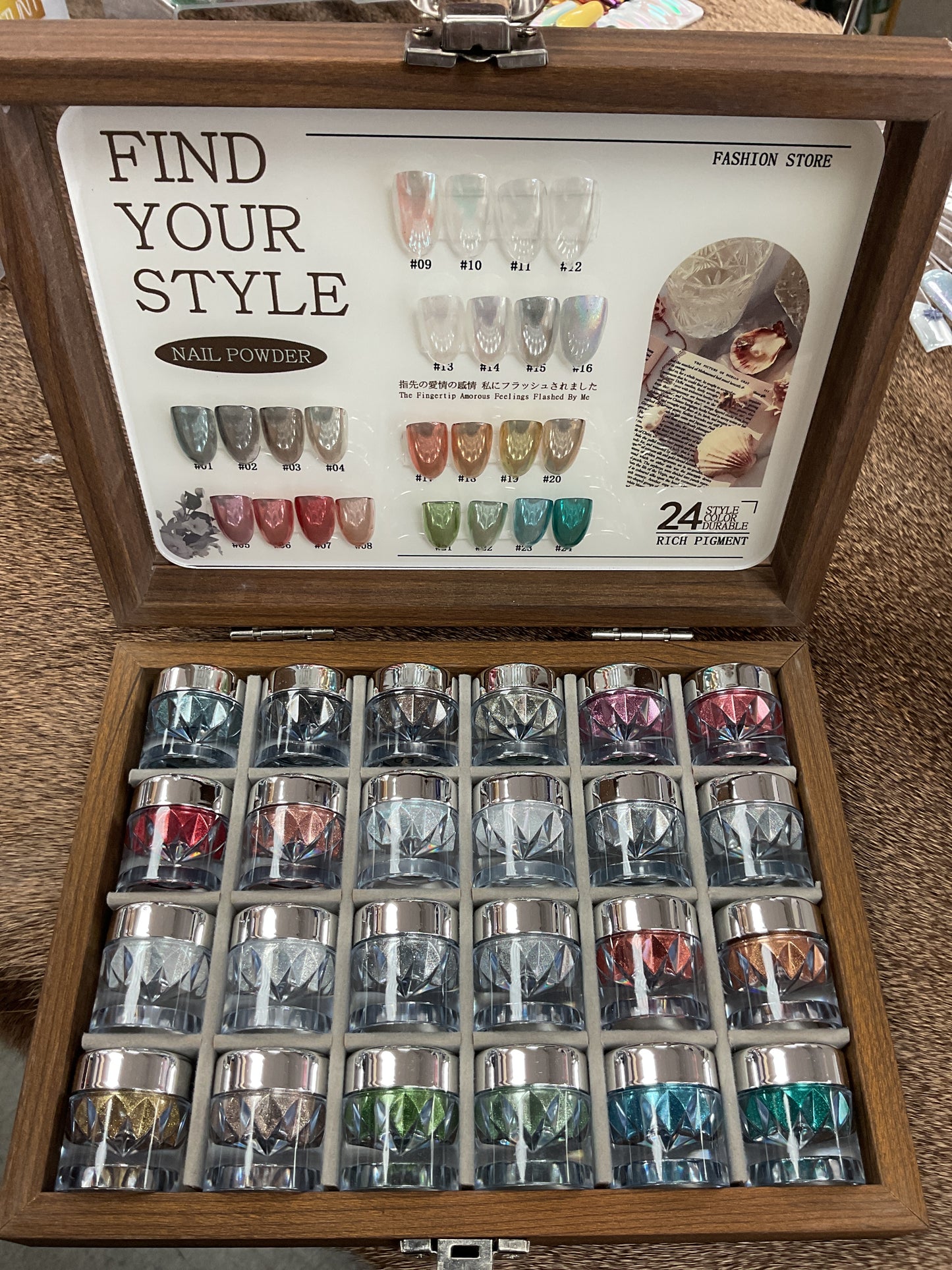 Fashion Store Chrome Powder Set- 24 Colors, Set “C”