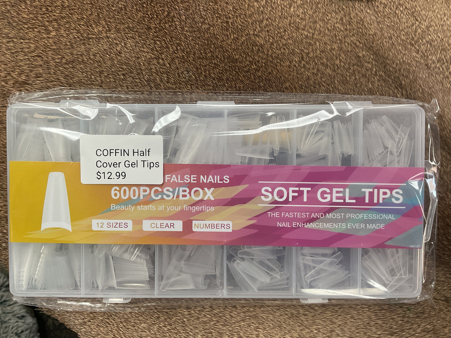 Coffin Half-Cover Gel Nail Tips (600 pcs)