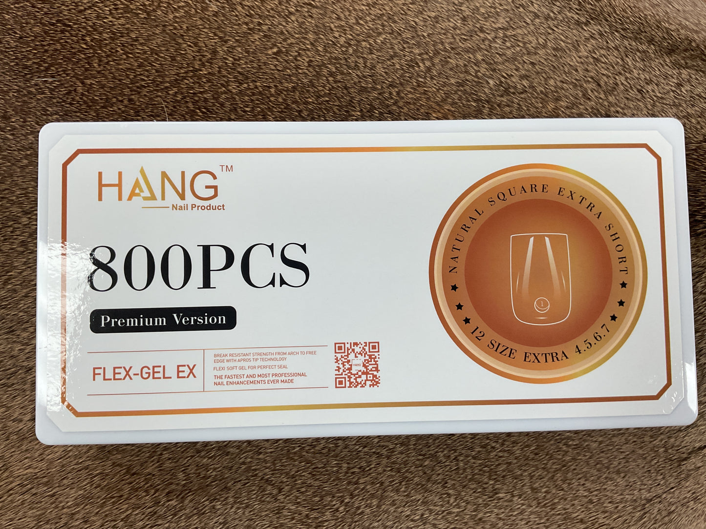HANG Flex-Gel X Nail Tips Square Extra Short 800pcs