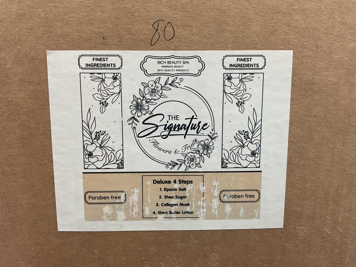 The Signature Flower & Fruit Spa Kit. 80 Packs of 4- Step Pouches.