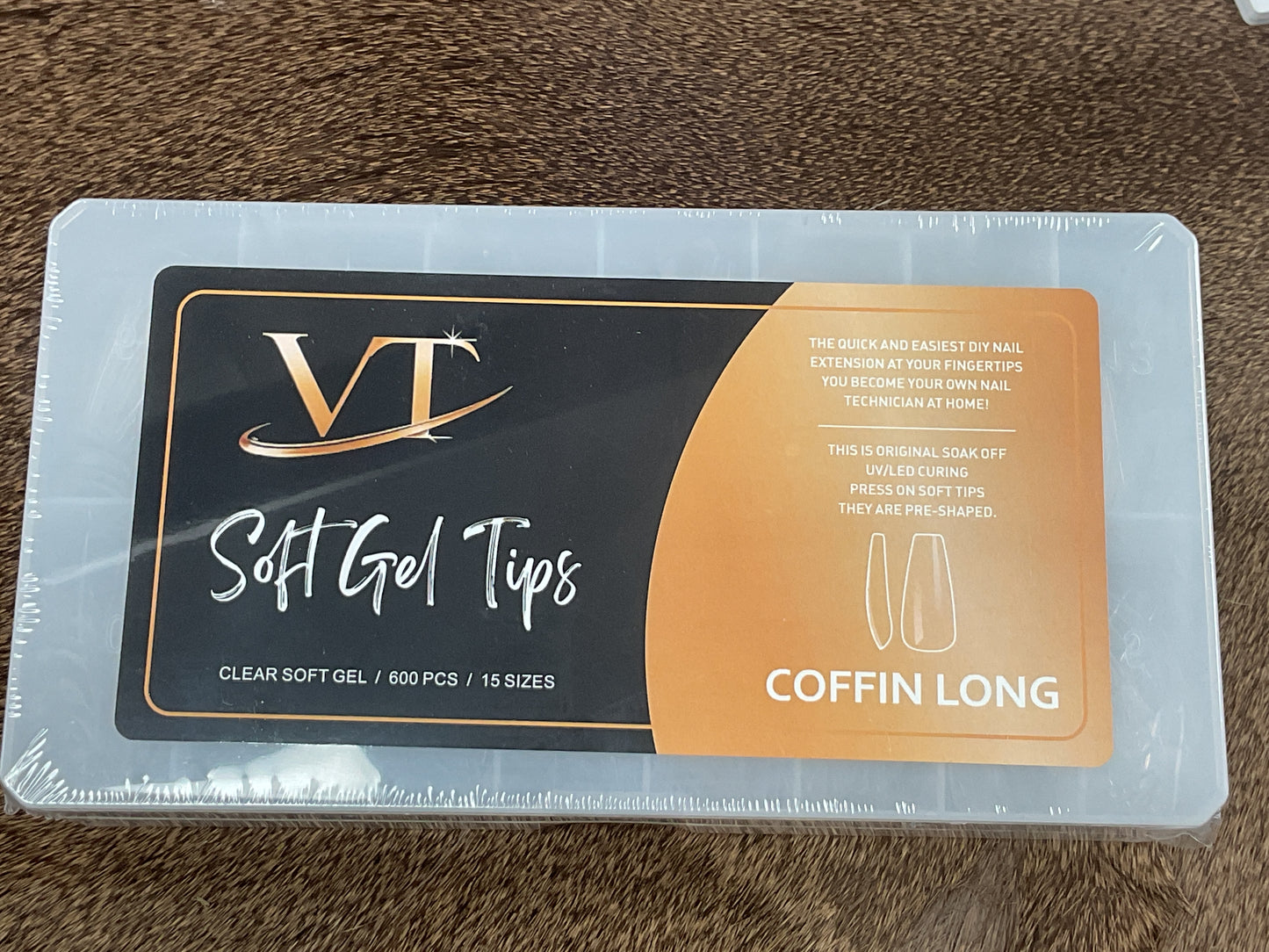 VT Soft Gel-X Tips. Coffin Long