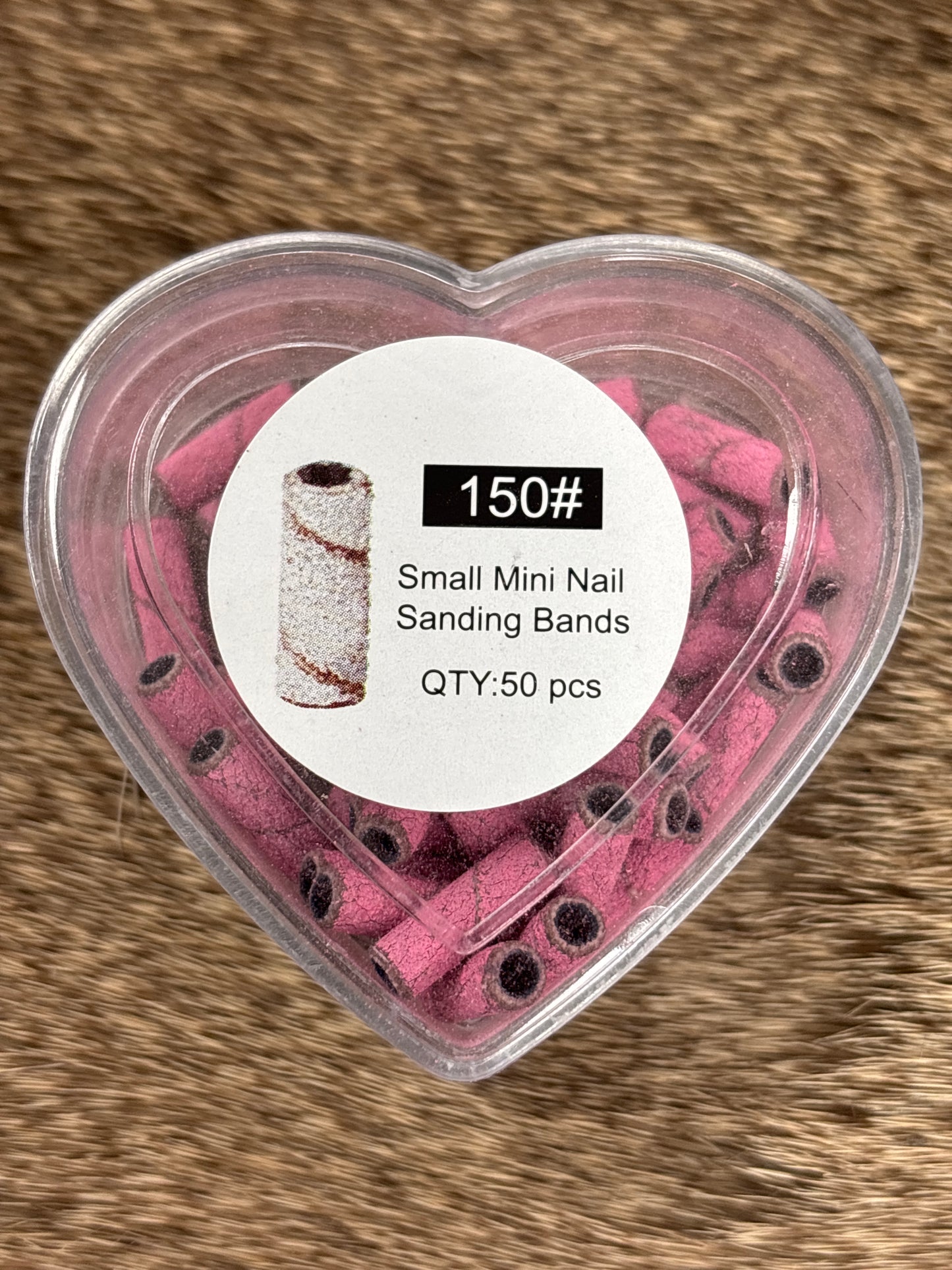 Small Nail Sanding Bands 50-Pack. 150 grit