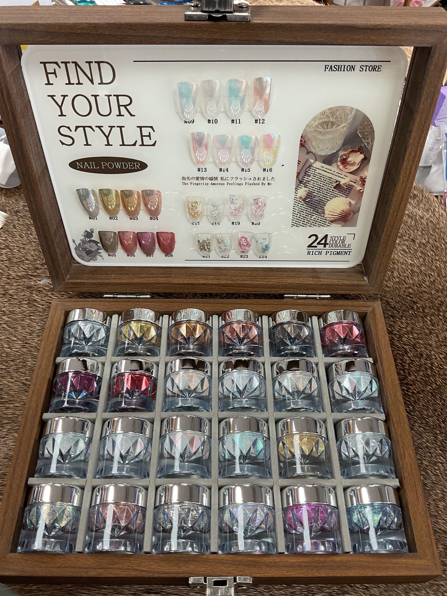 Fashion Store Nail Powder Set- 24 Colors, Set “B”