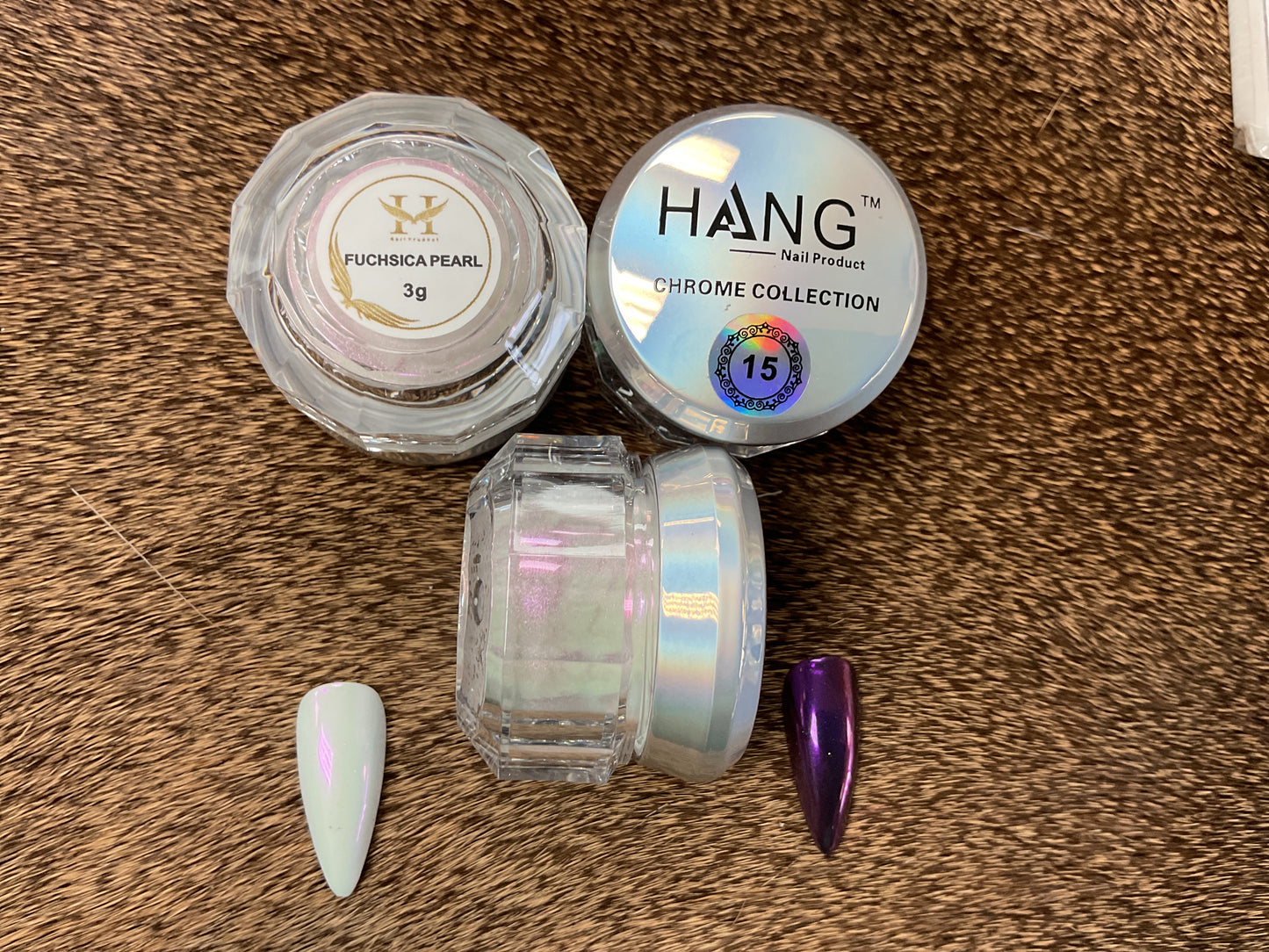 HANG Chrome Nail Powders #15 Fuchsica Pearl