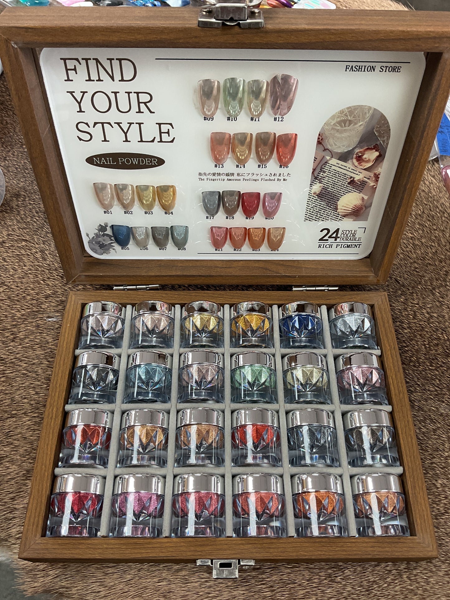 Fashion Store Nail Powder Set - 24 Colors, Set “A”