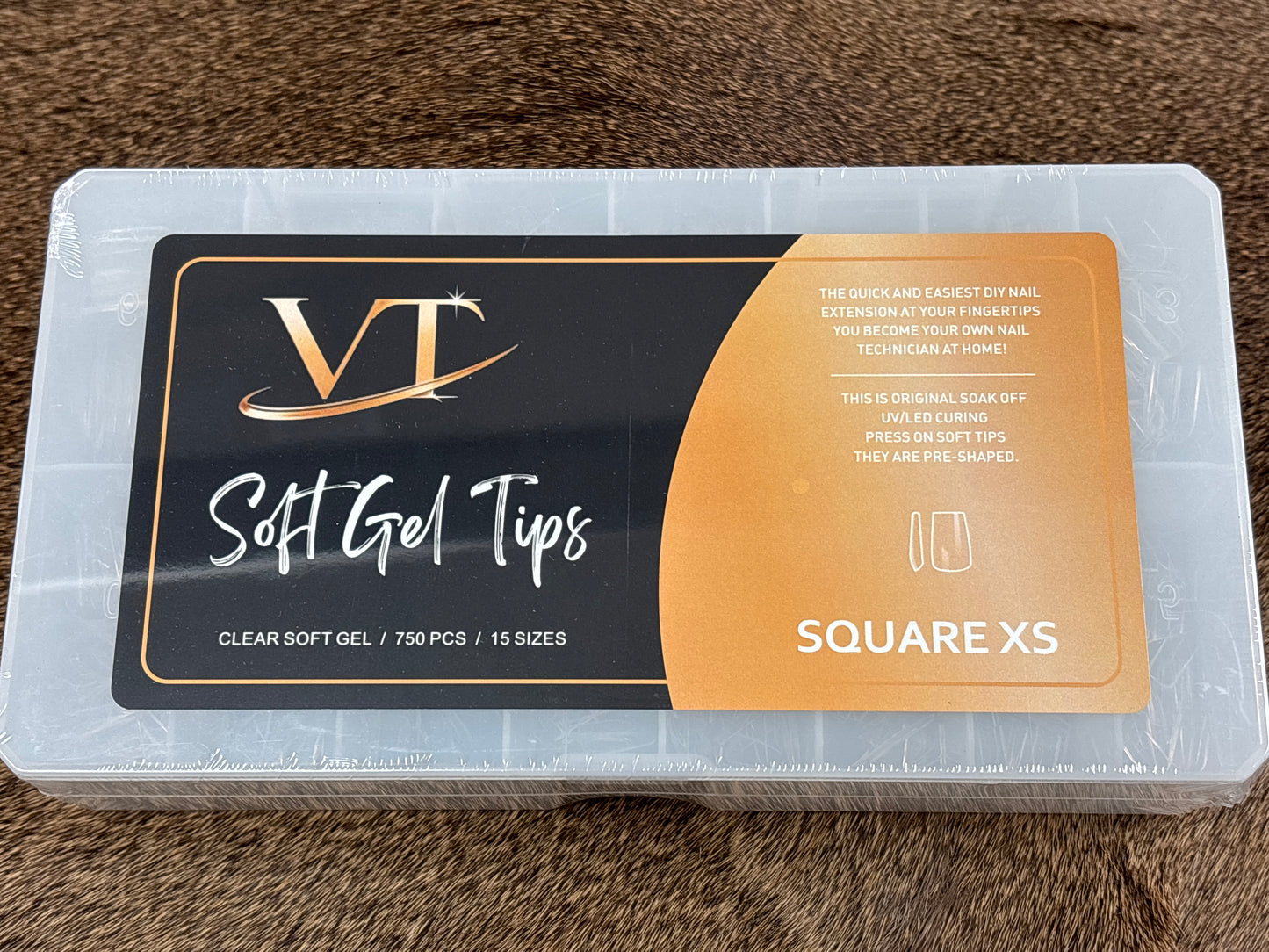 VT Soft Gel-X Nail Tips. Square Extra Short