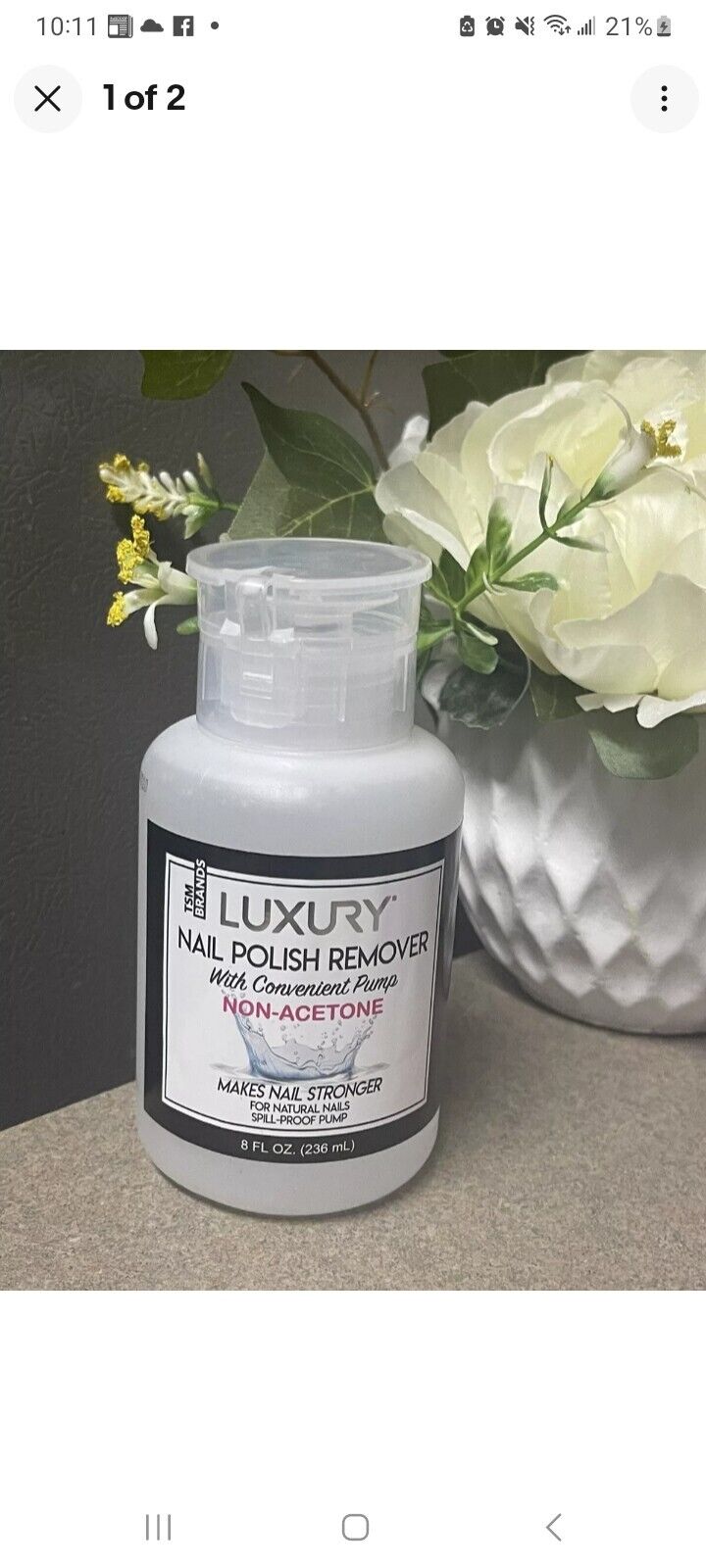 Luxury Nail Polish Remover Non-Acetone With Pump