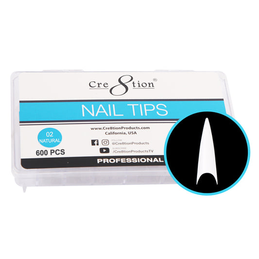 Cre8tion Natural Nail Tips 600pcs