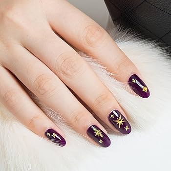 Golden Star Nail Art Decorations