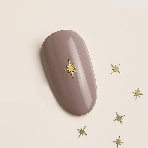 Golden Star Nail Art Decorations