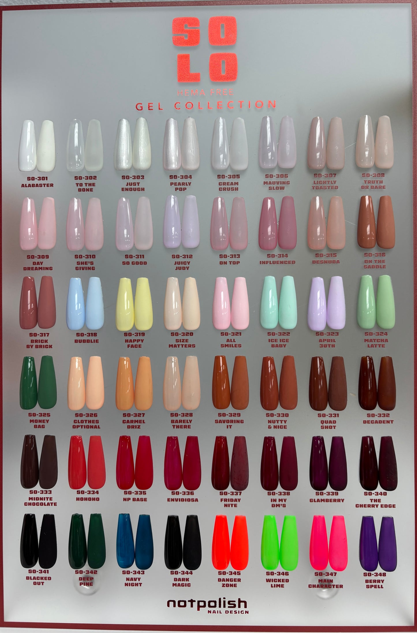 Not Polish 48 Color Set with Swatch Board
