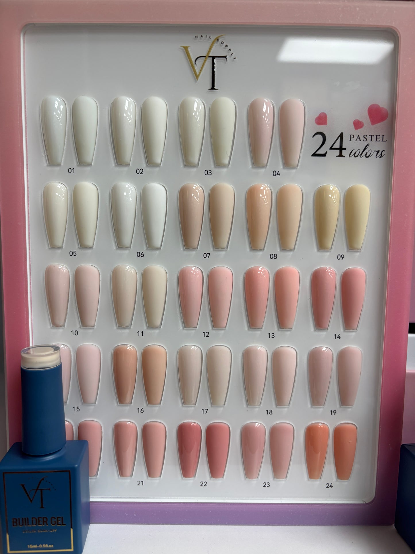 VT Builder Gel Polish 24-Bottle.  Set “A”