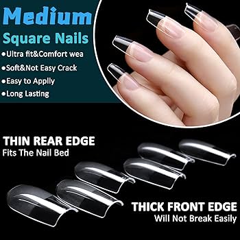 Medium Square Soft Gel Nail Tips