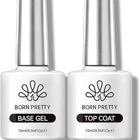 BORN PRETTY Base & Top Coat Set, 10ml, Super Glossy