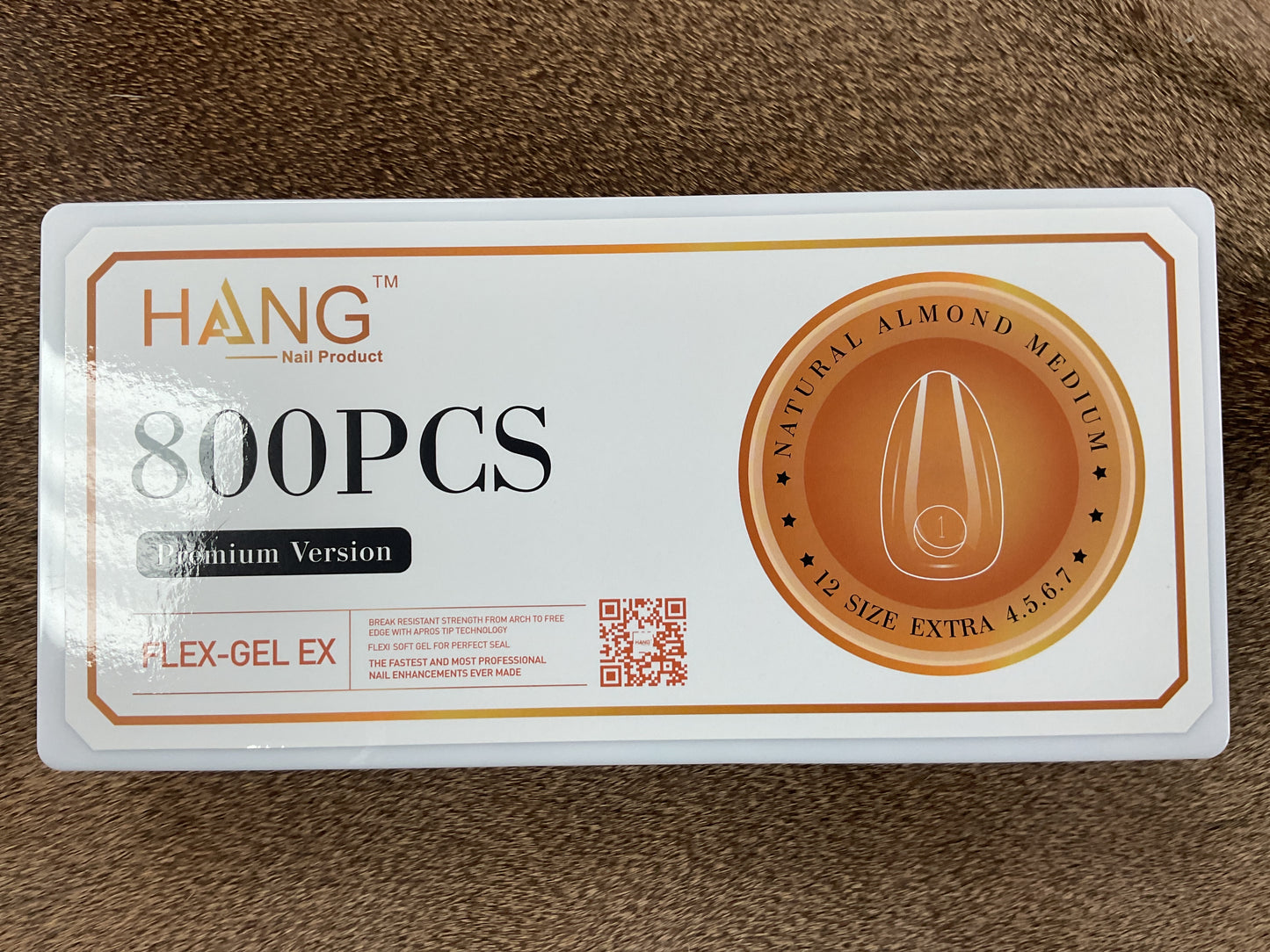 HANG Flex-Gel X Nail Tips Medium Almond 800pcs