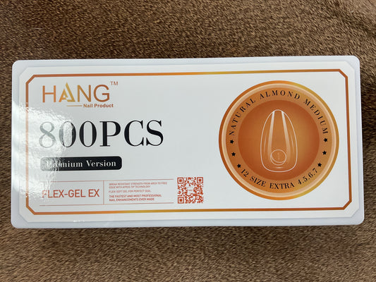 HANG Flex-Gel X Nail Tips Medium Almond 800pcs