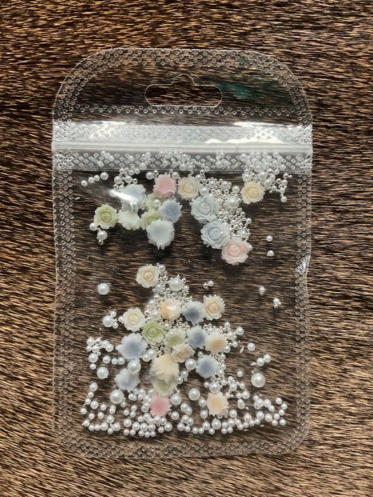 Floral Beaded Embellishments Pack