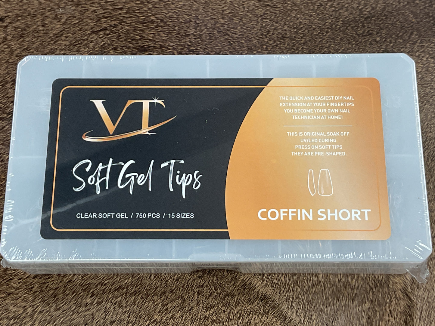 VT Soft Gel-X Tips. Coffin Short