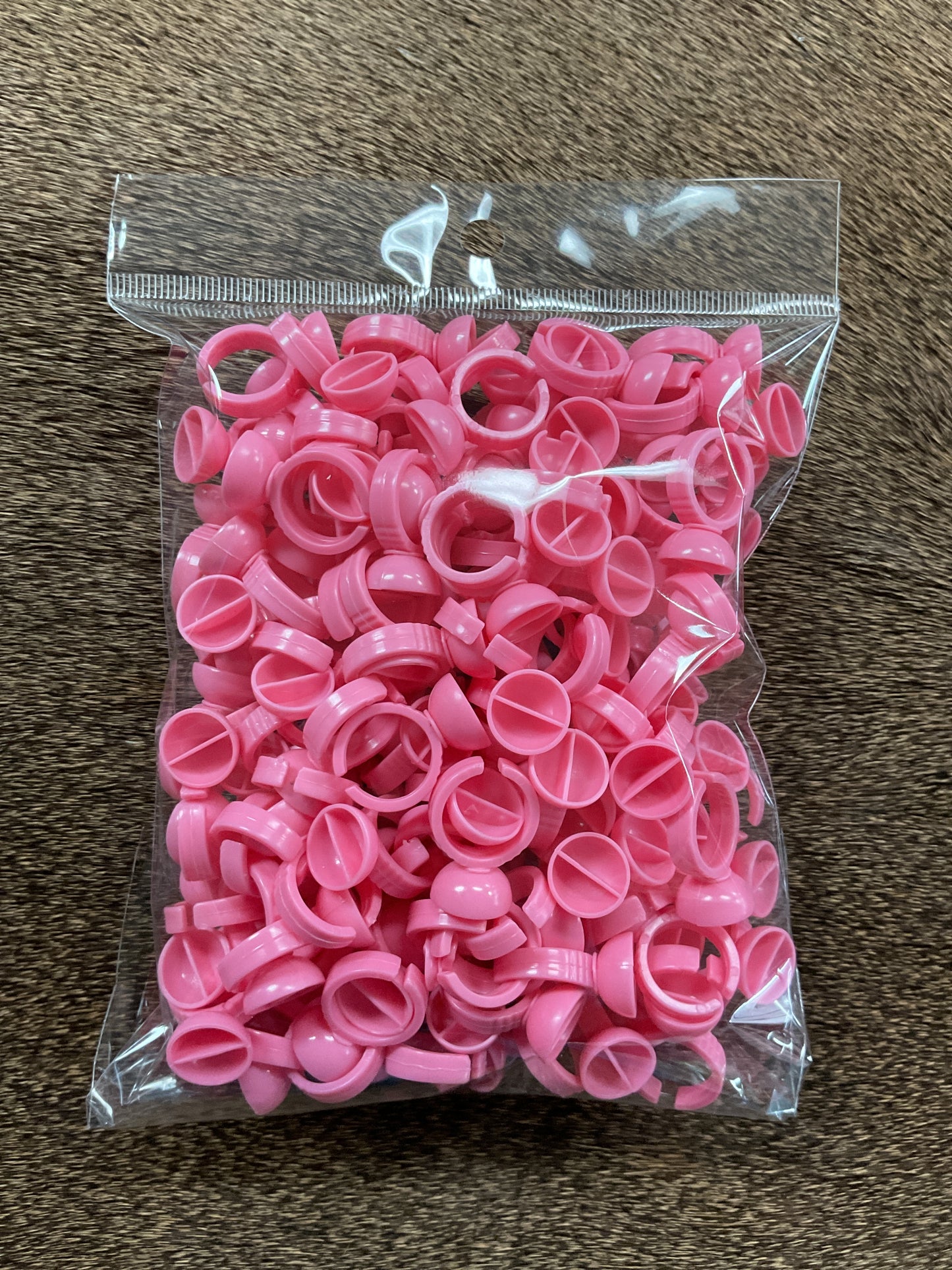 Pink Glue Ring Caps 250pcs