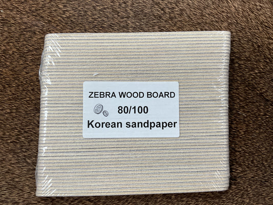 Zebra Wood Board Sandpaper 50 Pack