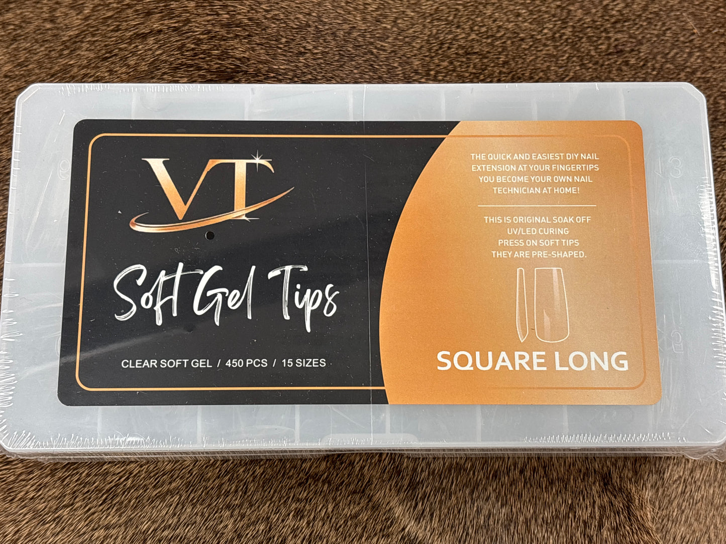 VT Soft Gel-X Tips. Square Long