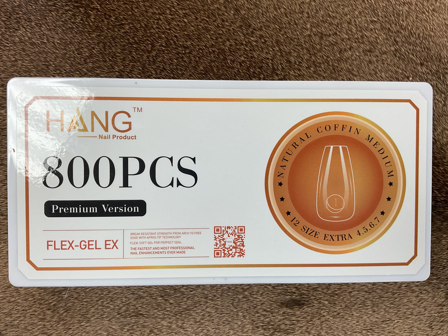Hang Flex-Gel Nail Tips- Coffin Medium 800pcs