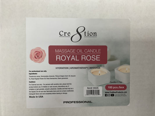 Cre8tion Royal Rose Massage Oil Candle